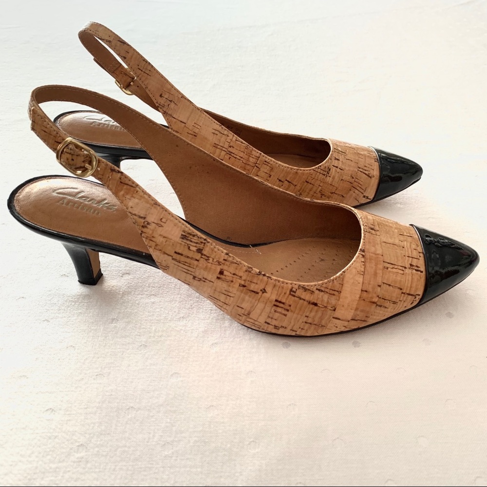 Clarks Artisan Slingback Kitten Heels